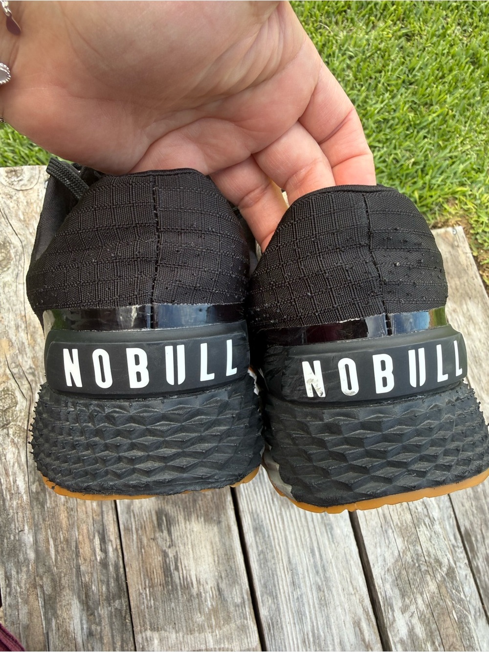NOBULL Men’s Black Training Shoes with Gum Accents - Picture 2 of 9